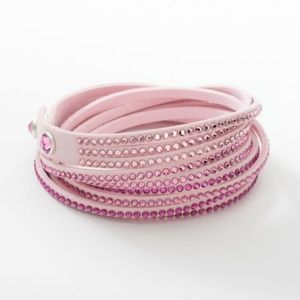 Touchstone Crystal Pink Wrap Start bracelet
